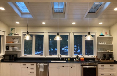 Cross Village Casa | Private Beach House on 400 ft of Lake Michigan beach, 4 wooded acres, no stairs