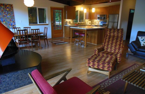 Monte Rio Casa | Redwood Butterfly Cabin Riverfront Private Island Canoa de temporada incluida