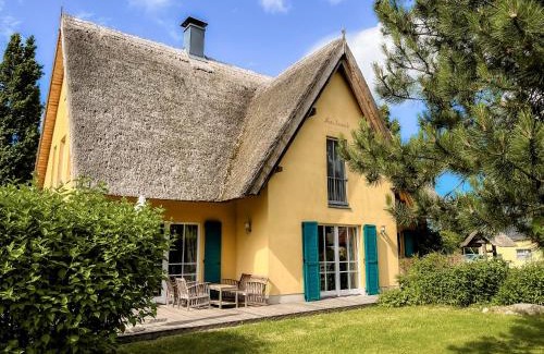Krienke Casa | Reetdachhaus Kranich mit Schwimmteich in Krienke