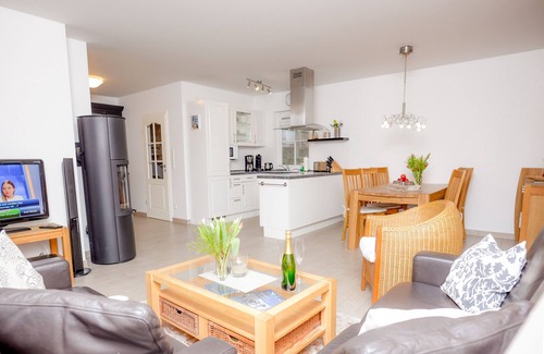 Heringsdorf Casa | Casa con techo de paja "Dioses del pollo" con sauna, piscina al aire libre, chimenea