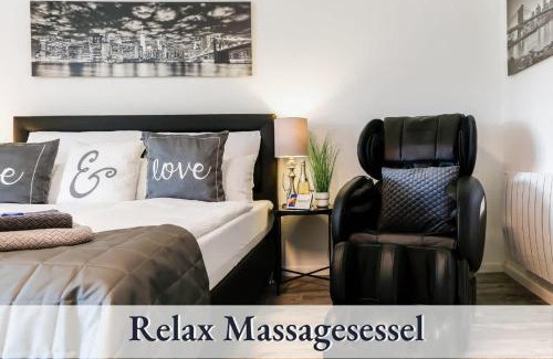 Bergerhausen Apartamento | Relax-Apartment Biberach - Relax Massagesessel - Smart-TV 85 Zoll - voll ausgestattete Küche - High-Speed Internet - Arbeitsplatz mit Curved Monitor