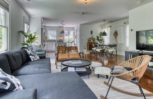Pipes Cove Casa | Relax in this light-filled home, steps from the beach and a short walk to town!