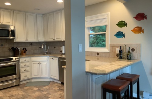 Sister Lakes Casa | Relax Lakefront-Stunning Lake Views in Popular Sister Lakes! Private Sand Beach!