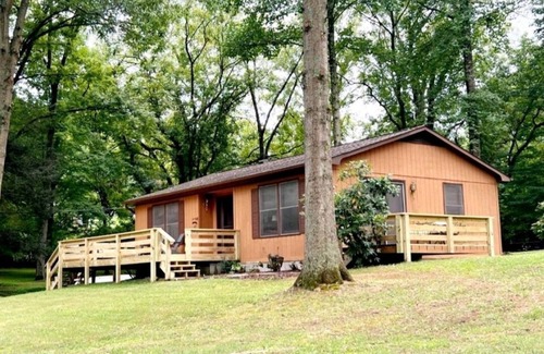 Bristol Cabina | Relaxing Creekside Retreat - Firepit, Outdoor Dining, Creek View, Sleeps 4
