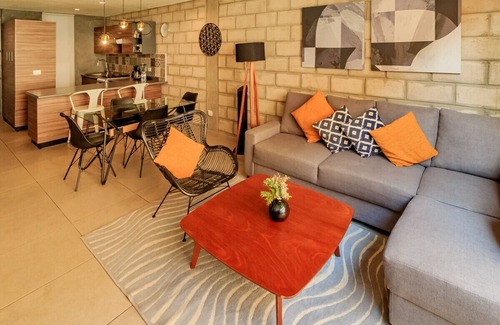 Centro de Guadalajara Apartamento | Relaxing Getaway Loft w/Gym & Coworking | 2 BD | Tribu Colón