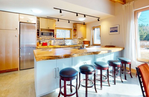 Otter Creek Casa | Remodeled dog-friendly home with attached apt, firepit, grill, deck, wood stove