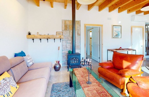 Otter Creek Casa | Remodeled dog-friendly home with attached apt, firepit, grill, deck, wood stove