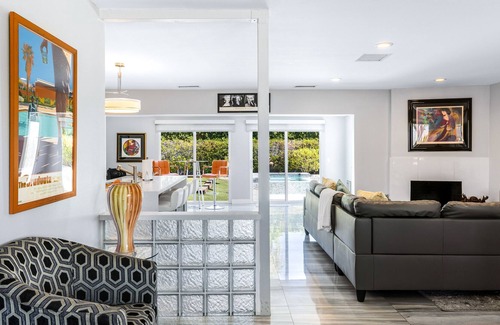 Racquet Club South Casa | Remodeled Gem with Pool, Hot Tub, Fire Pit, Grill & Putting Green