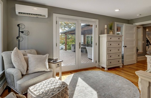 Chittenden County Casa | Renovated historic home with decks, game room, wet bar, washer/dryer, & firepit