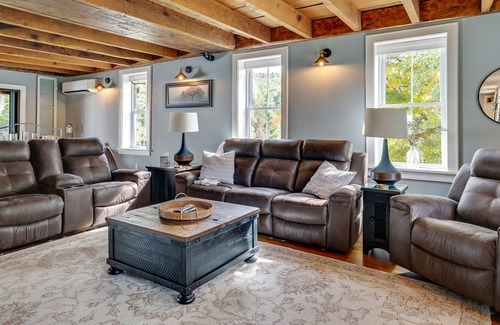 Chittenden County Casa | Renovated historic home with decks, game room, wet bar, washer/dryer, & firepit