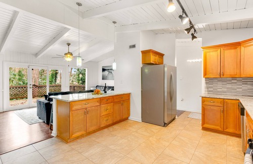 Buford Highway Casa | Renovated retreat with large deck, fireplace, & washer/dryer - dog-friendly