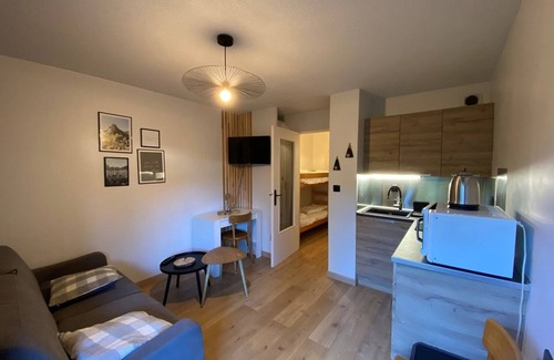Cohennoz Apartamento | Estudio renovado 4 pers. con terraza y parking, Crest-Voland