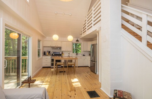 Belfast Casa | Renovated woodland home with lovely deck & firepit - minutes to Swan Lake