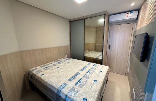 Pompeia Apartamento | Residencial Estanconfor com Vista Mar 2 AC e garagem