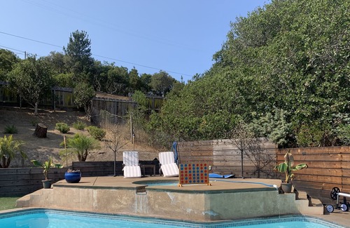 Monterey Apartamento | Resort style pool, private hot tub await you at this renovated, charming studio