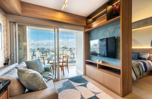 Butanta Apartamento | River One completo e moderno - Vista Panorâmica, Metrô 500m e Faria Lima 7min - Piscina, Estacionamento - Okaeri Home
