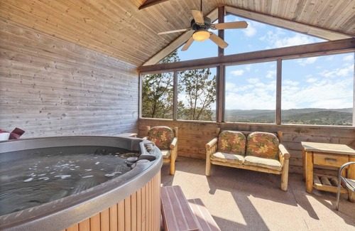 Eureka Springs Casa | River Views, Hot Tub, Sleeps 10!