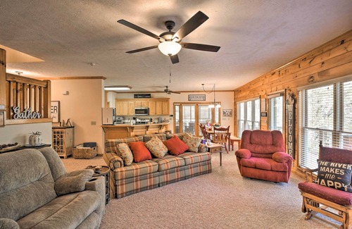 East Ellijay Casa | Riverfront Ellijay Home w/ Private Deck & Hot Tub!