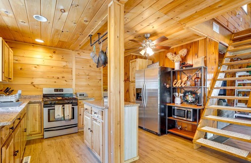 Lake Luzerne-Hadley Cabaña | Riverfront Hadley Getaway w/ Fire Pit & Boat Dock!