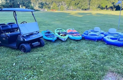 Bakerton Casa | Riverfront Harpers Ferry! Private Dock, Hot Tub, Kayaks, Golf Cart