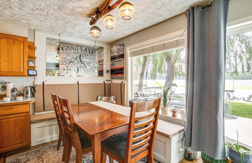 Tumtum Casa | Riverfront Home w/Dock & Views in Nine Mile Falls