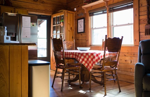 Canton Cabina | Riverside Cabin with Hot Tub and firepit pet Friendly
