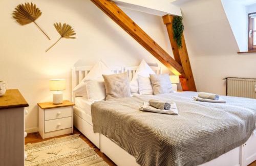Annweiler am Trifels Apartamento | ROMANTIC-Apartment - Altbauflair mit Dachterrasse & Waldblick, Maisonette, 80m2