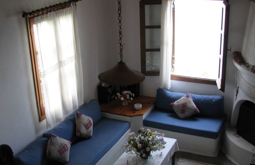 Skyros Town Cabaña | Romántica y una familia, extravagante vistas al mar Egeo, tranquilo, fresco, acogedor