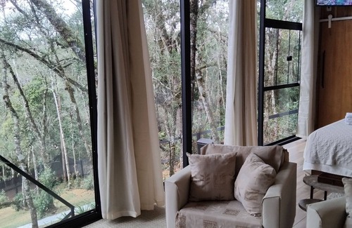 Campista Cabina | Romantic private cabin with hot tub and wood-burning stove