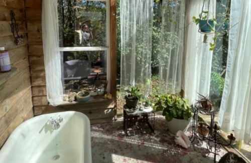 Burnsville Casa | Romantic Yome Retreat with Greenhouse Shower!