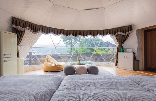 Yufuin Onsen Cabina | Room dome tent with hot spring 1 night and 2 / Yufu Ōita