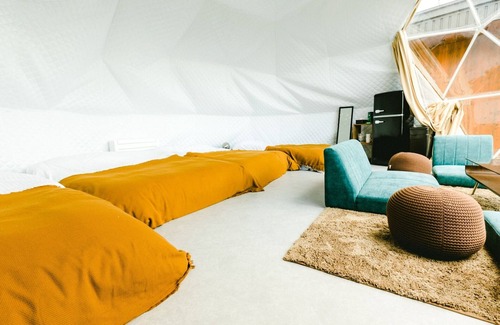 Yufuin Onsen Cabina | Room dome tent with hot spring1 night and 2 me / Yufu Ōita