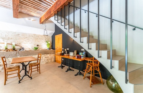 Les Angles Apartamento | Habitación 'Sylviane' con terraza compartida, jardín compartido y aire acondicionado
