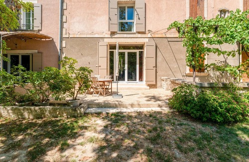 Les Angles Apartamento | Habitación 'Sylviane' con terraza compartida, jardín compartido y aire acondicionado