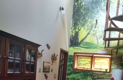 Lindoia Casa | Habitación con cama de matrimonio y litera,