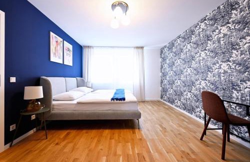 Fuerth Apartamento | Rosengarten Apartments Fürth, Moderne Serviced Apartments in Citylage, ganze Ferienwohnung 50 m2, nahe Nürnberg, Metro, Sauna
