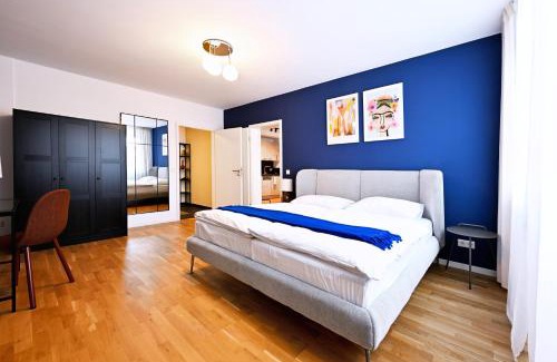 Fuerth Apartamento | Rosengarten Apartments Fürth, Moderne Serviced Apartments in Citylage, ganze Ferienwohnung 50 m2, nahe Nürnberg, Metro, Sauna
