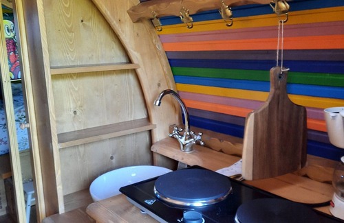 Grosbreuil Casa | ROULOTTE LA BOHEMIENNE surrounded by farm animals