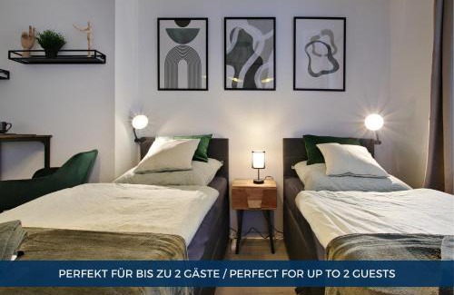 Stadtkern Apartamento | RtR Essen - Für bis zu 2 Personen - Voll ausgestattet - Balkon - Zentral Limbecker Platz - Messe - Uniklinikum - Smart TV - Modern