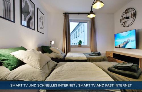 Stadtkern Apartamento | RtR Essen - Für bis zu 2 Personen - Voll ausgestattet - Balkon - Zentral Limbecker Platz - Messe - Uniklinikum - Smart TV - Modern