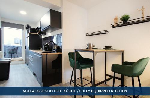 Stadtkern Apartamento | RtR Essen - Für bis zu 2 Personen - Voll ausgestattet - Balkon - Zentral Limbecker Platz - Messe - Uniklinikum - Smart TV - Modern