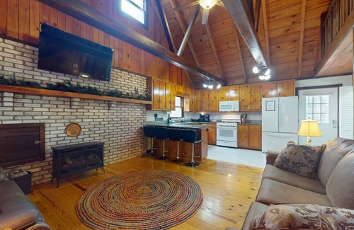 Epworth Cabina | Rustic Blue Ridge Cabin with Porch, Central AC and Gas Fireplace