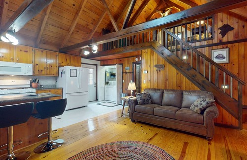 Epworth Cabina | Rustic Blue Ridge Cabin with Porch, Central AC and Gas Fireplace