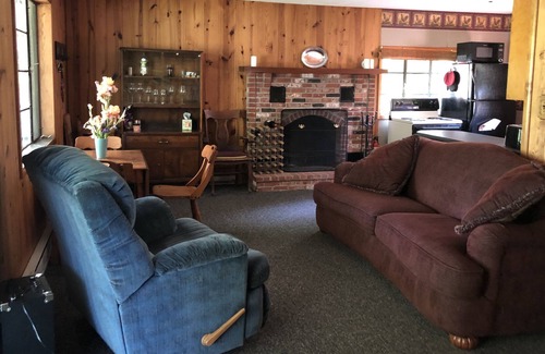 Rushford Lake Casa | Rustic cabin plus updated bunk house right on Rushford Lake