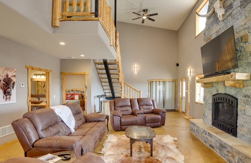 Piedmont Casa | Rustic Home w/ Grill, Fireplace, 13 Mi to Sturgis!
