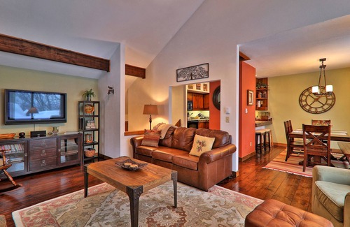 Plymouth Casa | Rustic home with a private hot tub, fireplace, cable, & washer/dryer