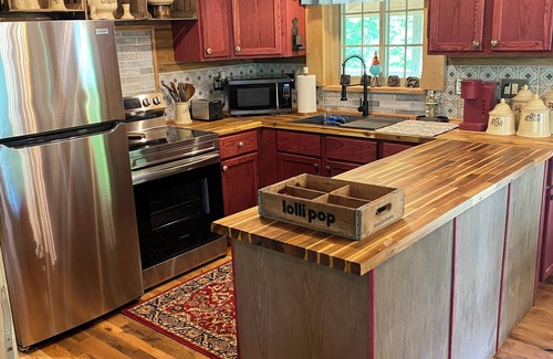 McArthur Cabina | Rustic Modern Cabin on Highland Cow Farm: Hiking Trails, Hot Tub and Fire pit