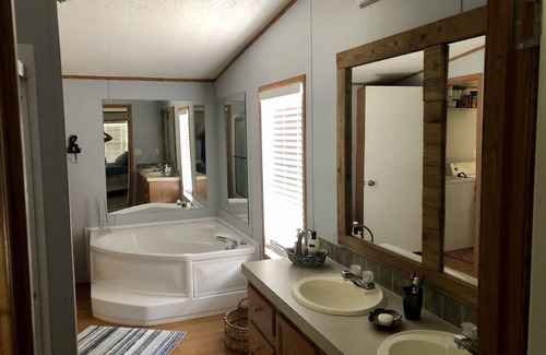 Old Town Otro | Rustic Retreat: Ranch Home with 40 Private Acres and Covered Patios