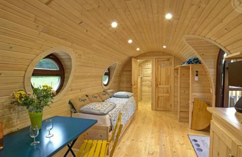 Mornand-en-Forez Casa | Séjour Authentique dans un Tonneau Viticole avec Piscine Chauffée et Mini-Ferme - FR-1-496-325