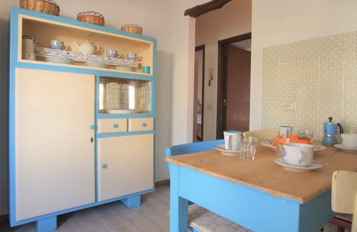 Teulada Apartamento | Sa Domu Rosada - Casa tradicional sarda con gran terraza panorámica.
